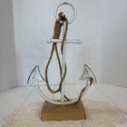 Metal Boat Anchor And Rope Ocean Sea Decor Home Nautical Theme