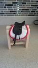 Breyer Classic English Saddle W Red   White Saddle Pad-saddle Stand Not Included