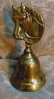 Vintage Brass Horse Head Bell With Original Patina 5  Tall