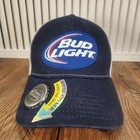 Bud Light Hat Cap Snapback Gray Blue Bottle Opener Mens Beer Ads Embroidered Dad