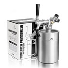 Tmcraft 64oz Pressurized Mini Keg Growler  Portable Stainless Steel Home Keg    