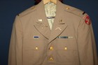 Original Korean War Era U s  Army 8th Army Eusa Patched Officer s Khaki Coat