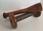 Antique 12    And 9  Wooden Beehive Bobbin Industrial Textile Thread Spools 1900s