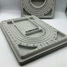 Beadalon Bead Boards Lot Of 6 Gray Jewelry Design Trays U Shape