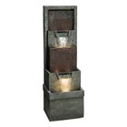Tiered Waterfall Fountain     Resin Cascading Design With Led Lights For Yard