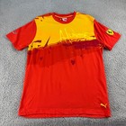 Scuderia Ferrari Puma F1 Racing T-shirt Mens Large Fernando Alonso Espana Red