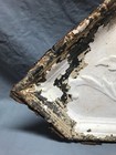 Antique Single Tin Ceiling 23x35 Shabby White Triangle Panel Chic Vtg 559-24b