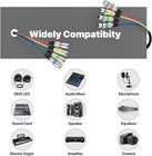 6ft 4 Channel Xlr Snake - Premium Xlr Male To Xlr Female Snake Cable For Live