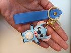 Cute Blue Alien Led Light Up Keychain - Glowing Red   Blue Belly Charm