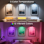 4-pack Picture Lights For Wall  Rechargeable Wireless Poster Lights With 3 Cct  