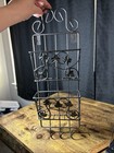 Metal Wall Shelf Rack Organizer For Letters Mail Keys Vtg Decorative Ivy Leaves