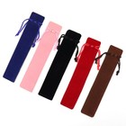 5-50x Velvet Pen Pouch Drawstring Pen Bag Single Pen Sleeve For Business Office