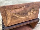 Antique Wooden Floral Butter Mold Stamp Vintage Primitive Americana Kitchen Deco