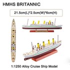 1 1250 Scale Alloy Diecast Hmhs Britannic Cruise Ship Model Steamboat Collection