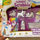 Crayola 12pc Scribble Scrubbie Glam Pack Pets Tub Set Color   Clean Adorable Pet
