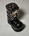 Carved German Black Forest Military Work Boot Shoe White Laces Pencil Holder