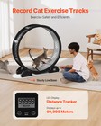 Cat Exercise Wheel With Pedometer 40 8  Cat Treadmill For Pet Health Black