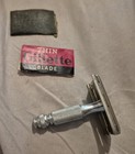 1 Antique Gillette J2 Travel Razor 1960s Vinyl Case W gillette Double Edge Blade