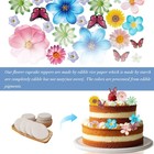 55pcs Edible Flowers   Butterflies Mixed 4 87 Inches  w  X 0 73  h 