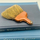 Vintage Hand Whisk Broom Natural Straw Brown Plastic Handle Rustic Decor