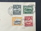 Antigua 1953 Qeii Issues  108-113 Two Cachet Fdcs 5b105