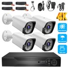 5mp Wired Security Camera System Dvr 1080p Outdoor 4ch H 265  Cctv Wifi Dvr Kit