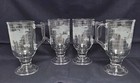 4 Vintage Nestle Nescafe Irish Coffee Mugs World Globe Map Footed Glasses Nos