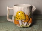 Vintage Retro Mushroom Ceramic Napkin Holder   Creamer
