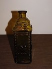 Vintage 9  High Perrine s Depot Philadginger Apple Amber Glass Bottle