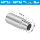 Stainless Steel 2  L 3 8  Npt Male To 3 8  Npt Female Pipe Fitting