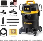 6 Gallon Wet Dry Vacuum 4 5 Peak Hp Self Cleaning Filter Shop Vac Heavy Duty
