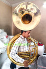 Sousaphone Big 25  Bell In Gold Polish Of Pure Brass   Free Case   Free Shipping