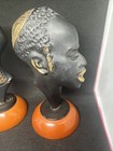 Vintage Israel Hakuli Bronze Sculpture Lot Yeminite Figure 1950   s Mcm Stamped