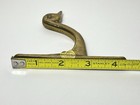Vintage Solid Brass Duck Head Coat Hook Hanging Wall Goose Swan Bird In Euc 