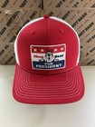 Decky 6031 Trucker Cap W  Hamm   s Bear For President Patch Red  White Excellent