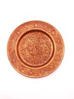 Vtg-copper-persian- Wall Plate With Engraved Figures Vintage - - Hand Made 6 1 2