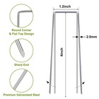 75 Pack Landscape Staples 4 Inch  12 Gauge Garden Stakes  Weed Barrier Pins