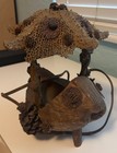 Vintage 1930s Miami Florida Souvenir Coconut   Starfish Lamp