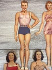 Vintage 1930s Adult Paper Dolls Cutouts Lot Figures Loose Man   Woman Family Set