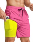Men Quick Dry Compression Swim Trunks 7 Inch Moisture Wicking Anti-chafe Liner