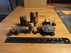 Assorted Carved Stone Figures Lot Of 6