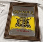 Vtg Olympia Beer Mirror Sign Good Luck It   s The Water Horseshoe See Description