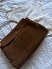 Large Suede Genuine Leather Tote Bag Front Back Suede With Dust Bag Strap