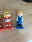 Vintage 1984 Tyco Super Blocks Building Set Figurines 3    - Set Of 6