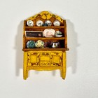 Miniature 1 24 Scale Yellow Hand Painted Welsh Dresser Hutch Dollhouse Furniture