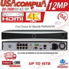 Hikvision 12mp 8ch 8 Poe Acusense Nvr Ds-7608nxi-k1 8p  Ds-7608nxi-k1 8p Nvr Lot