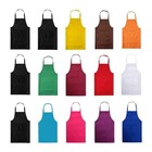 Total 15 Pcs Mixed Plain Color Bib Aprons Bulk For Women Men Adult With 2 Fro   