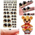 Googly Eyes Self Adhesive  Brown 3d Resin 58 Pcs Cold Porcelain Doll Crafts  