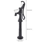 Cast Iron Water Well Hand Pump 26 Feet Black Rustic Garden Farmhouse Antique