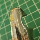 Vtg Antique Nickel Over Brass Ice Box Cabinet Hardware Part   Keeper Only - Jj